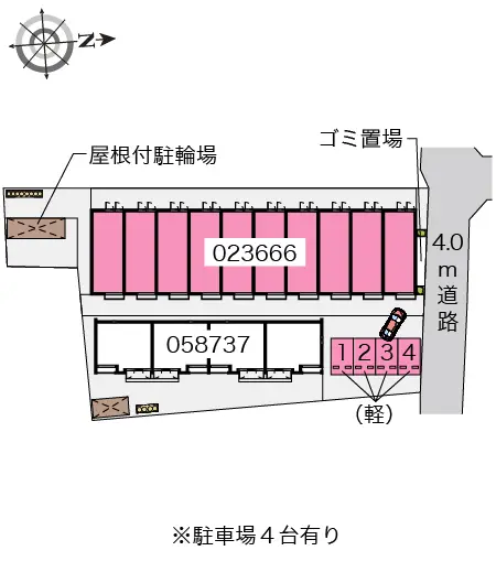 ★手数料０円★小郡市大崎　月極駐車場（LP）